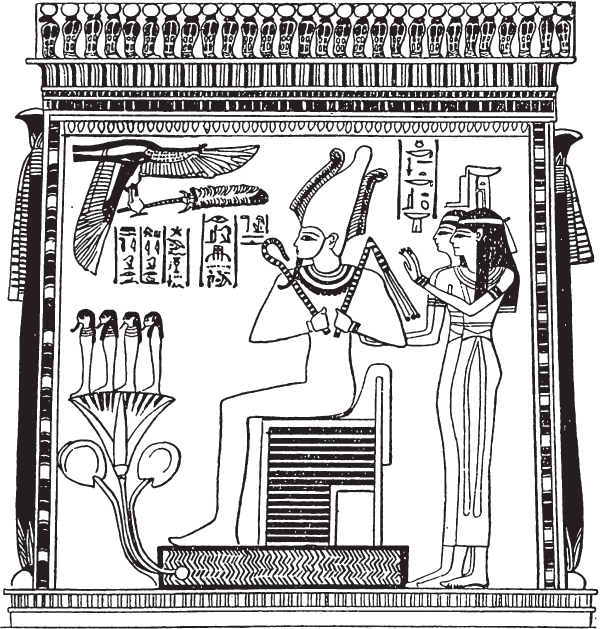 Фигура 78. Озирис, съдник на мъртвите (папирус, Египет, ок. 1275 г. пр.н.е.) fig_78.png